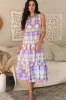 Floral Print Sleeveless Tiered Midi Dress sold by Charming Charlie