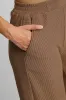 Umgee Full Size Ribbed Knit Elastic Waistband Wide Leg Pants Plus Size sold by Charming Charlie