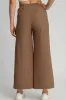 Umgee Full Size Ribbed Knit Elastic Waistband Wide Leg Pants Plus Size sold by Charming Charlie