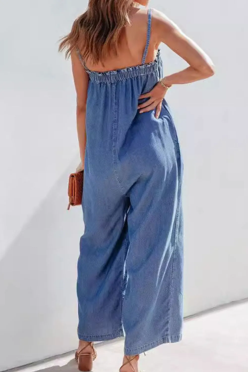 Spaghetti Strap Wide Leg Jumpsuit sold by Charming Charlie product image thumbnail 3