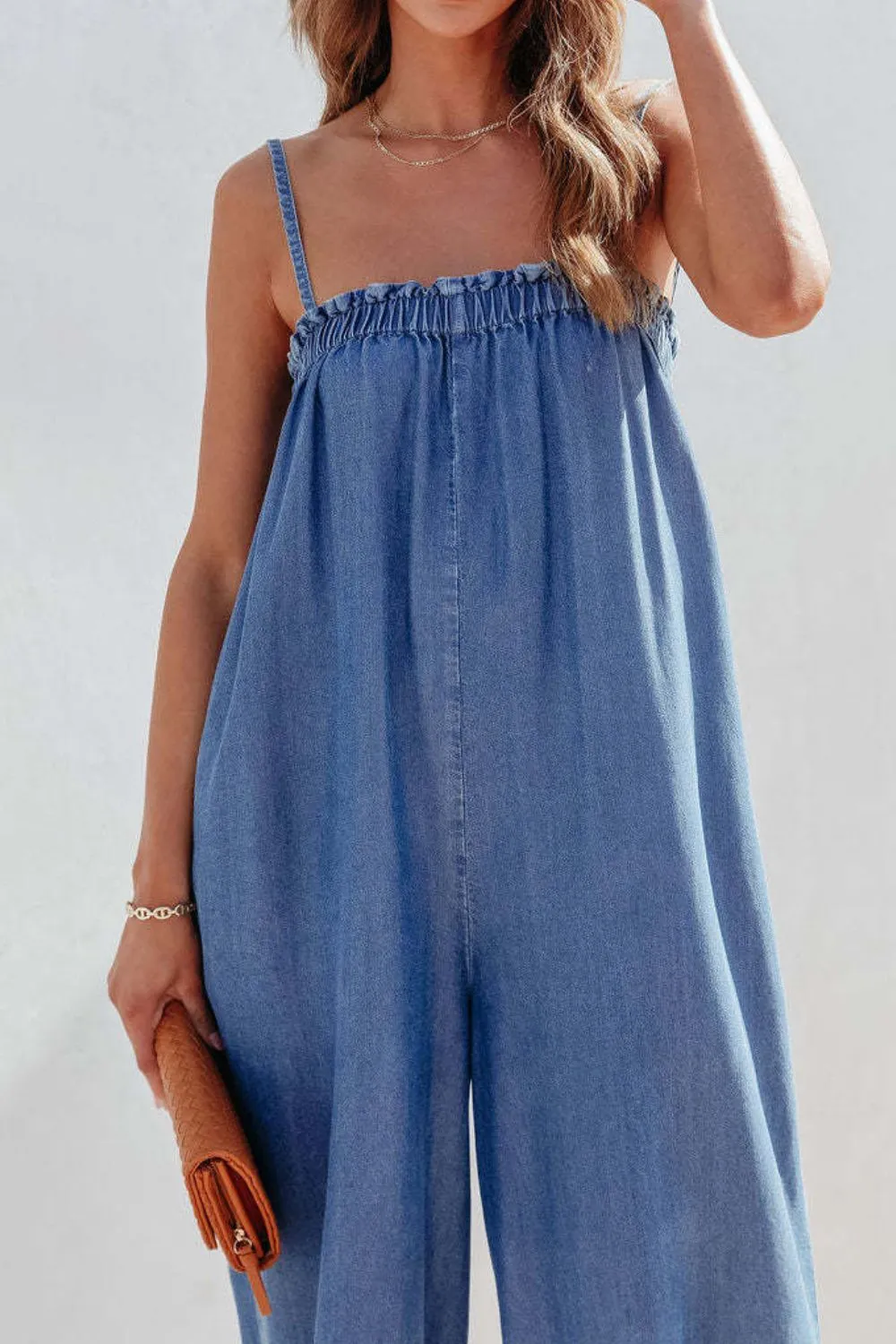 Spaghetti Strap Wide Leg Jumpsuit sold by Charming Charlie product image thumbnail 4