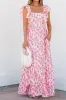 Floral Print Square Neck Ruffled Cap Sleeve Maxi Dress sold by Charming Charlie