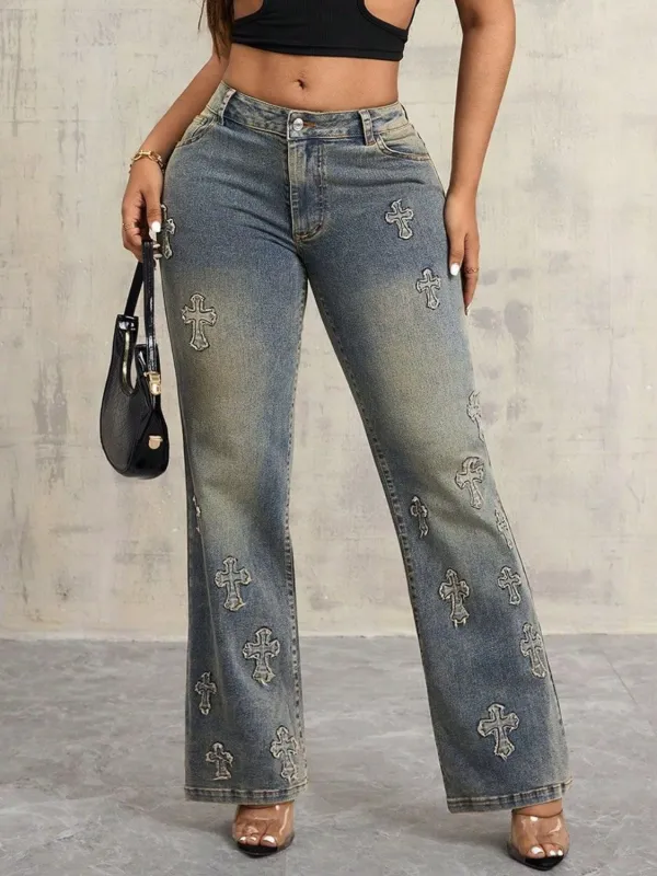Cross Wide Leg Jeans with Pockets sold by Charming Charlie