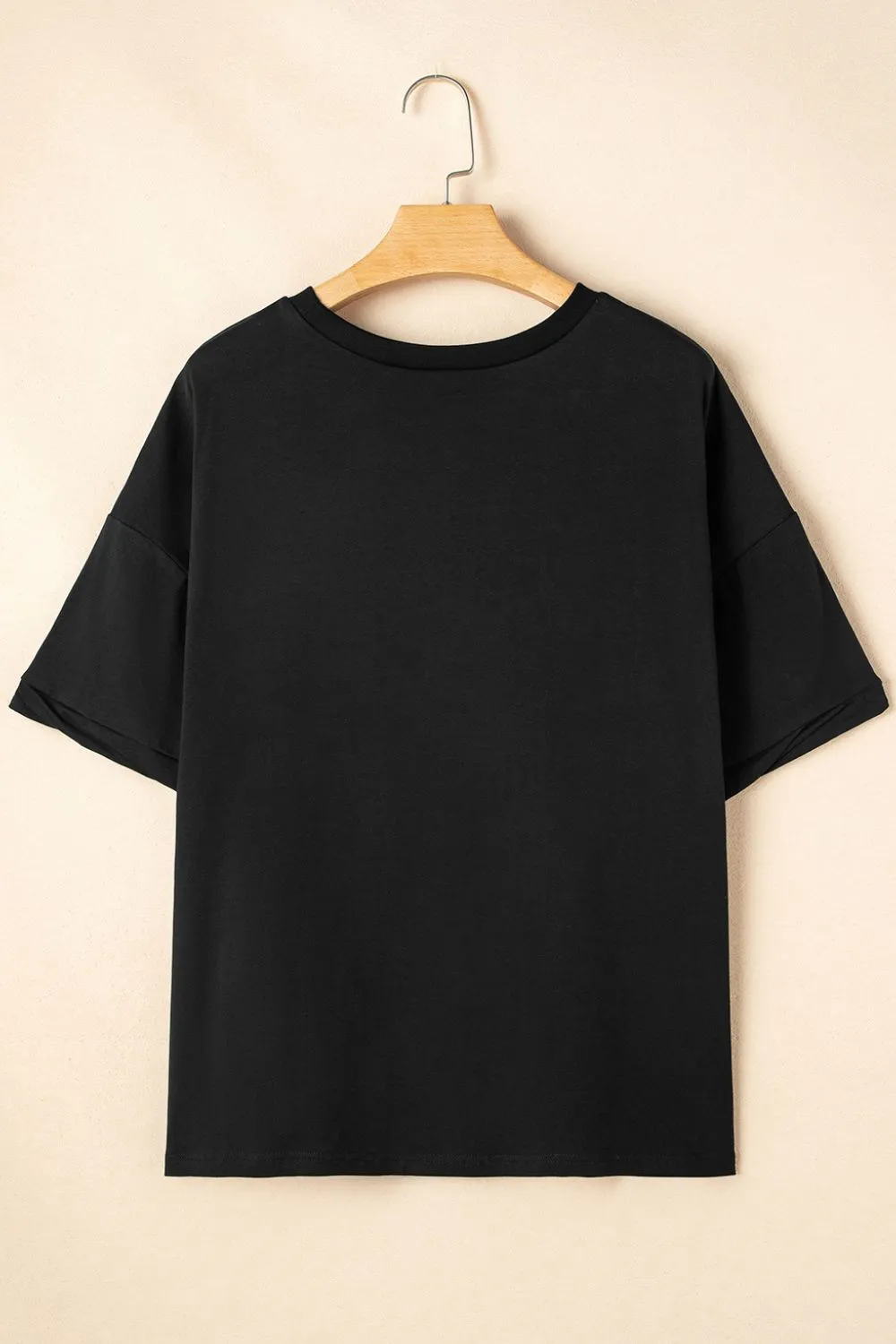 Sequin Strawberry High Low Half Sleeve Relaxed Fit T-Shirt sold by Charming Charlie product image thumbnail 4