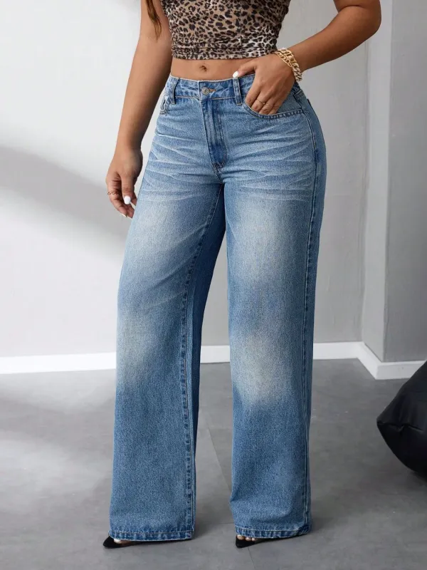 Wide Leg Jeans with Pockets sold by Charming Charlie