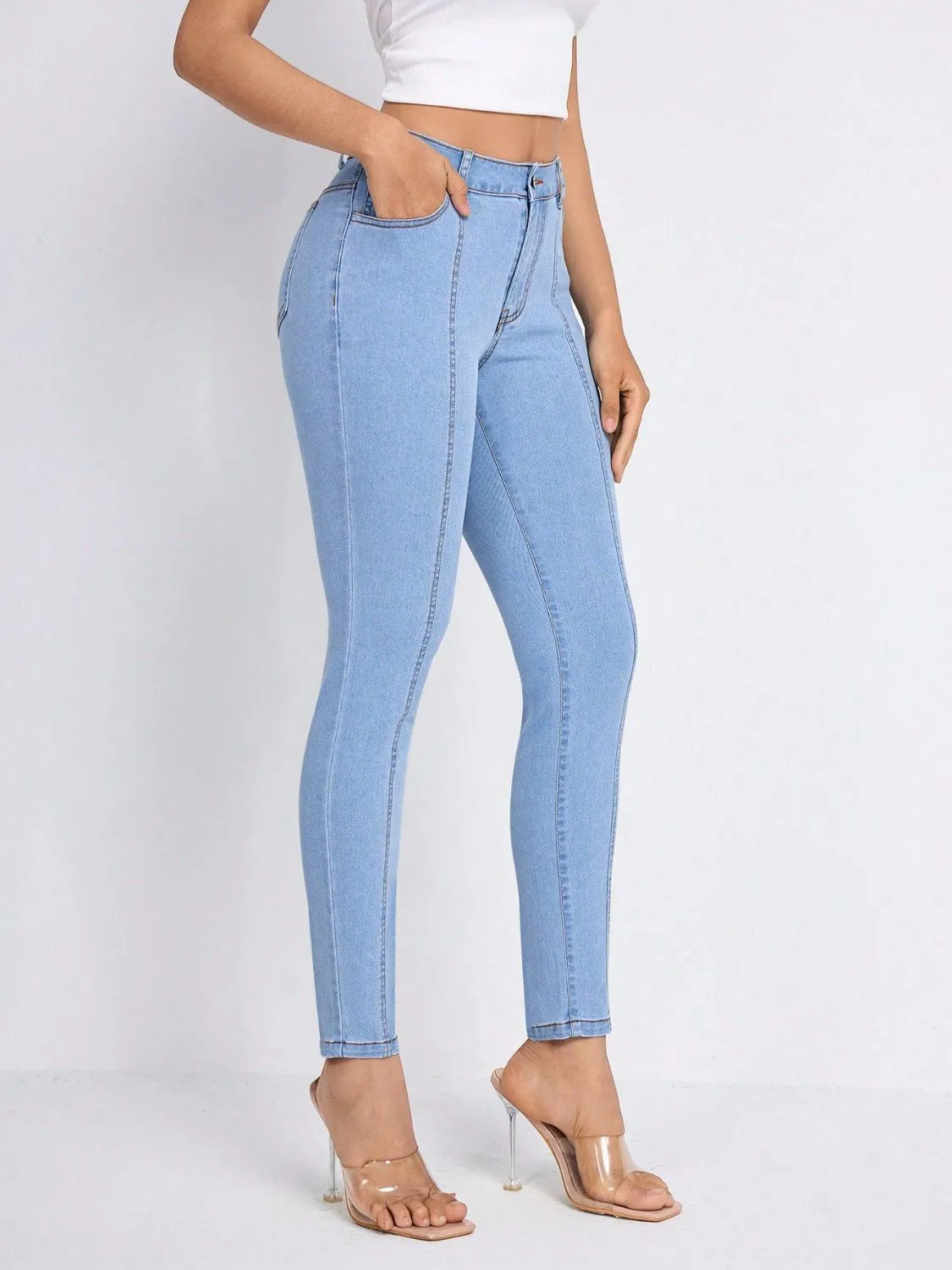 Skinny Jeans with Pockets sold by Charming Charlie product image thumbnail 2