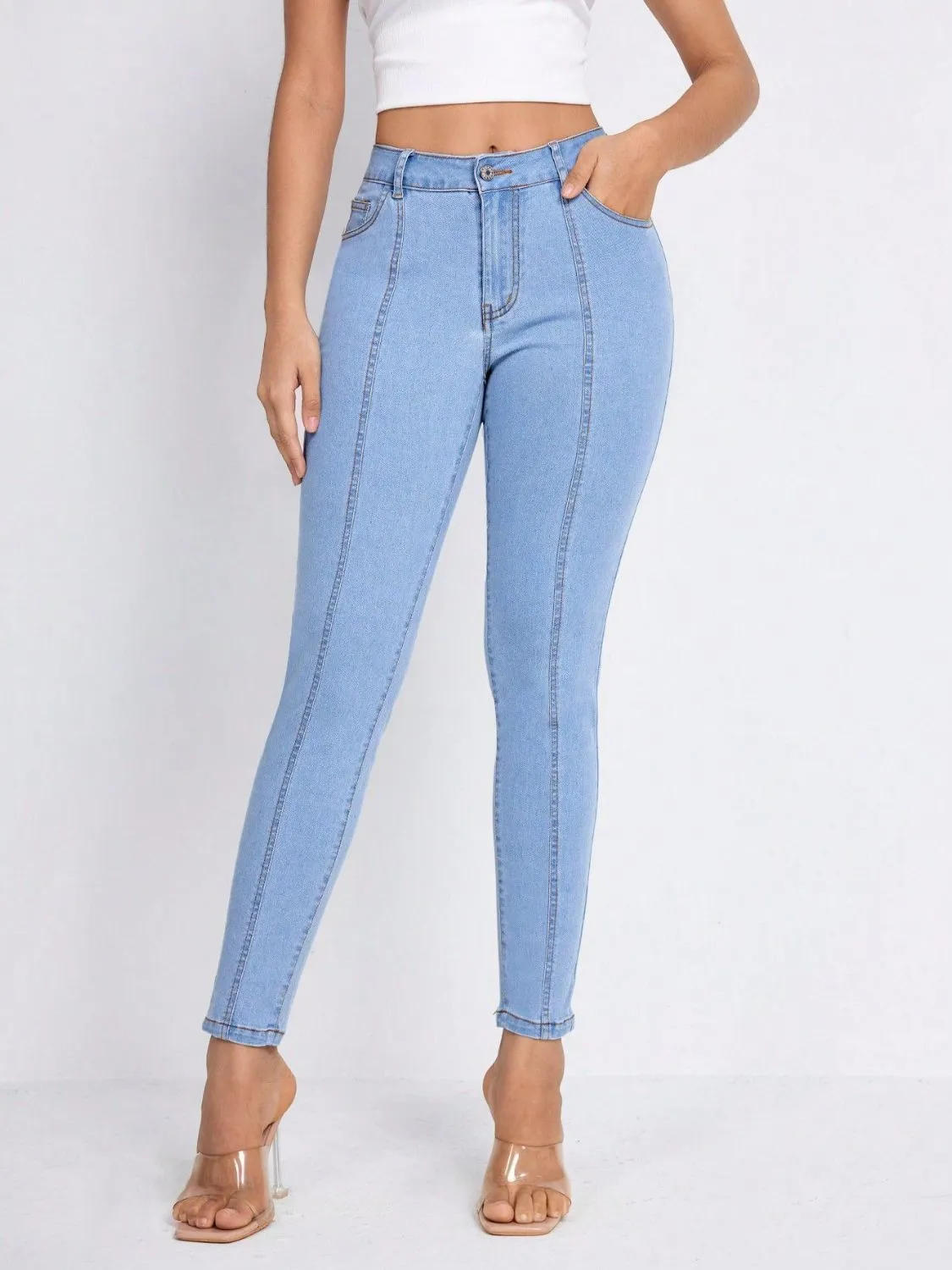 Skinny Jeans with Pockets sold by Charming Charlie