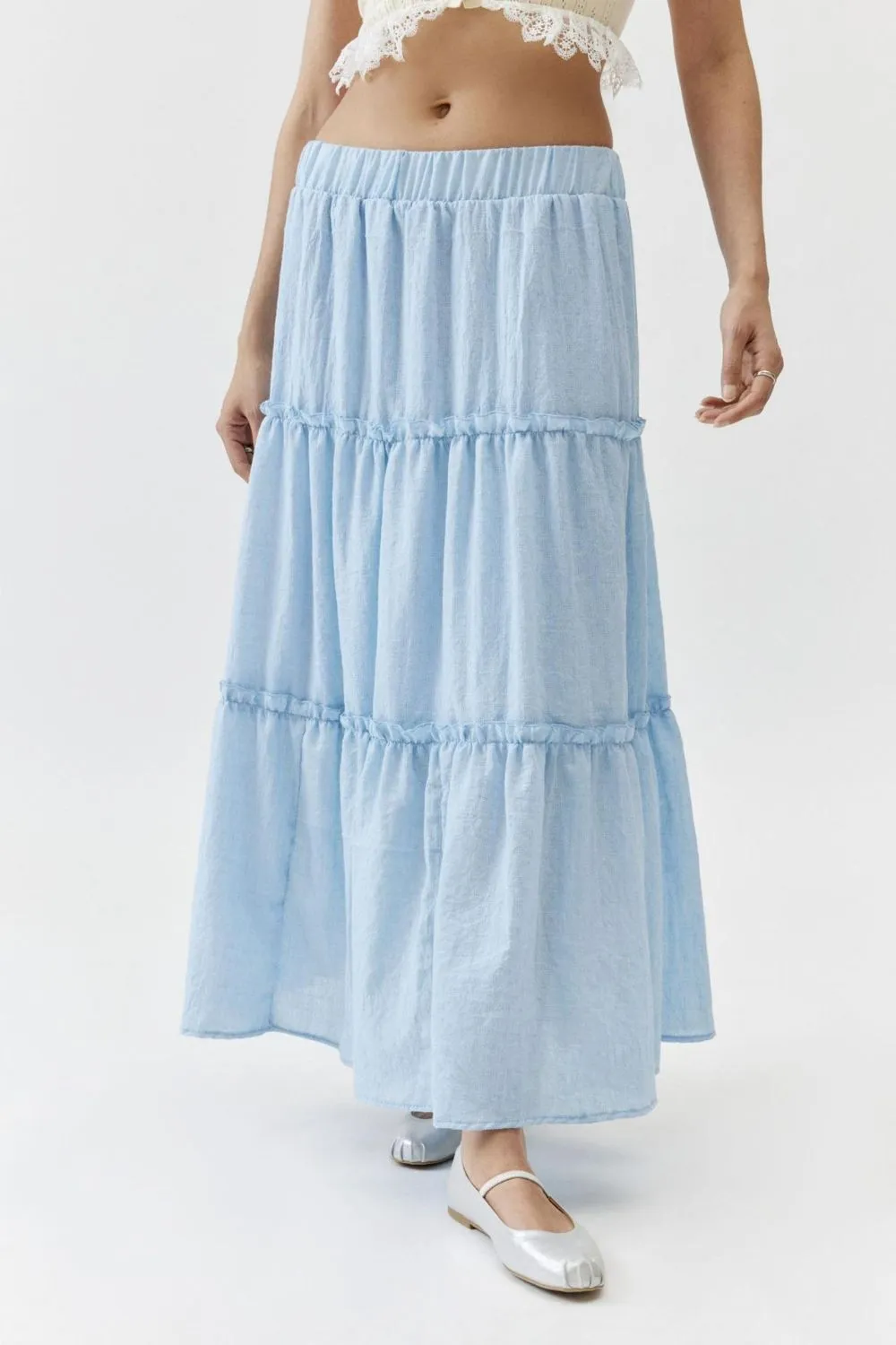 Frill Elastic Waist Skirt sold by Charming Charlie product image thumbnail 5