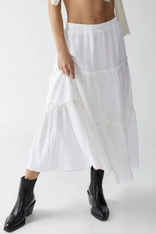 Frill Elastic Waist Skirt sold by Charming Charlie