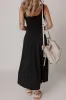 Side Slit Scoop Neck Wide Strap Dress sold by Charming Charlie