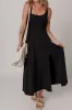 Side Slit Scoop Neck Wide Strap Dress sold by Charming Charlie