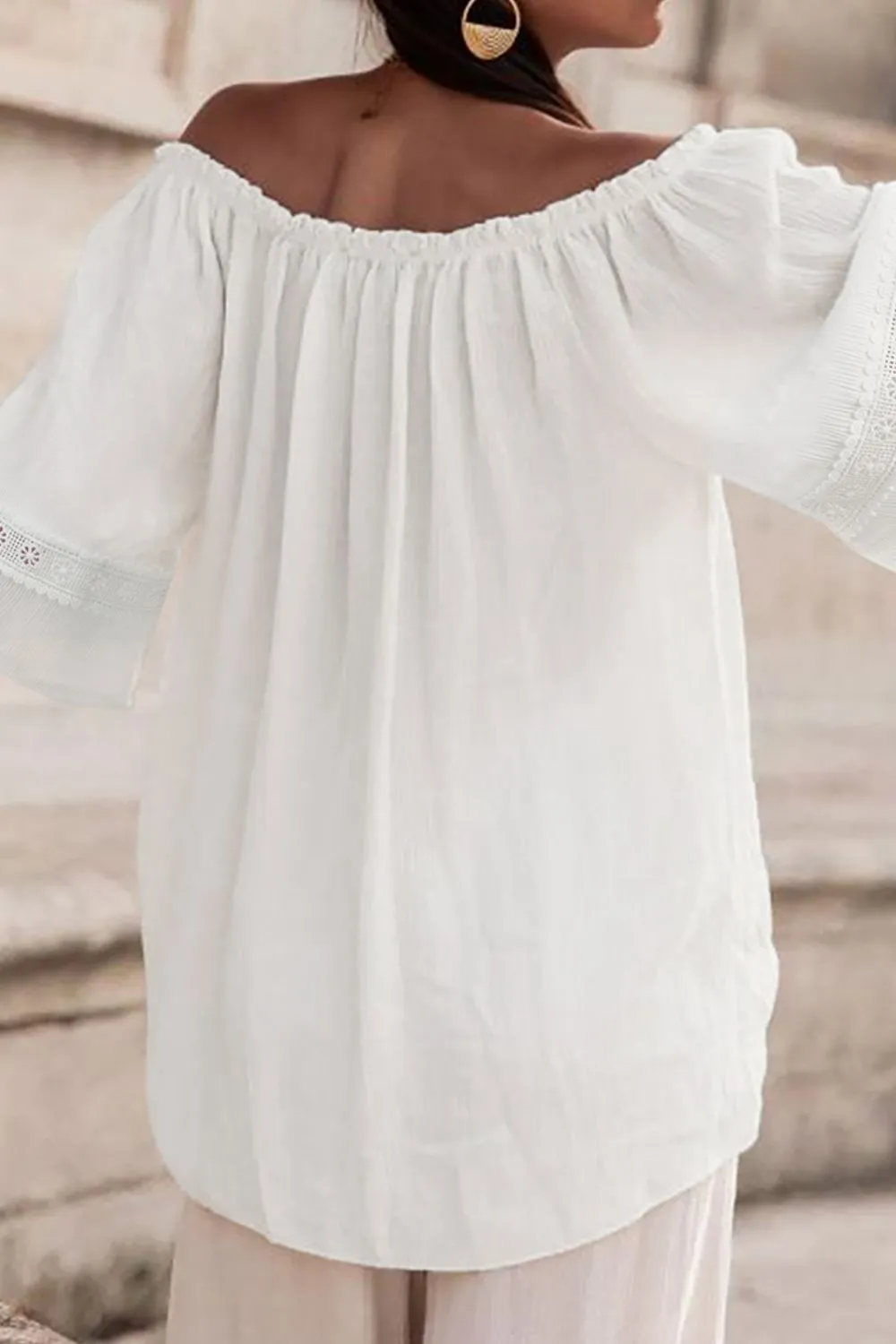 Lace Detail Off-Shoulder Blouse sold by Charming Charlie product image thumbnail 2