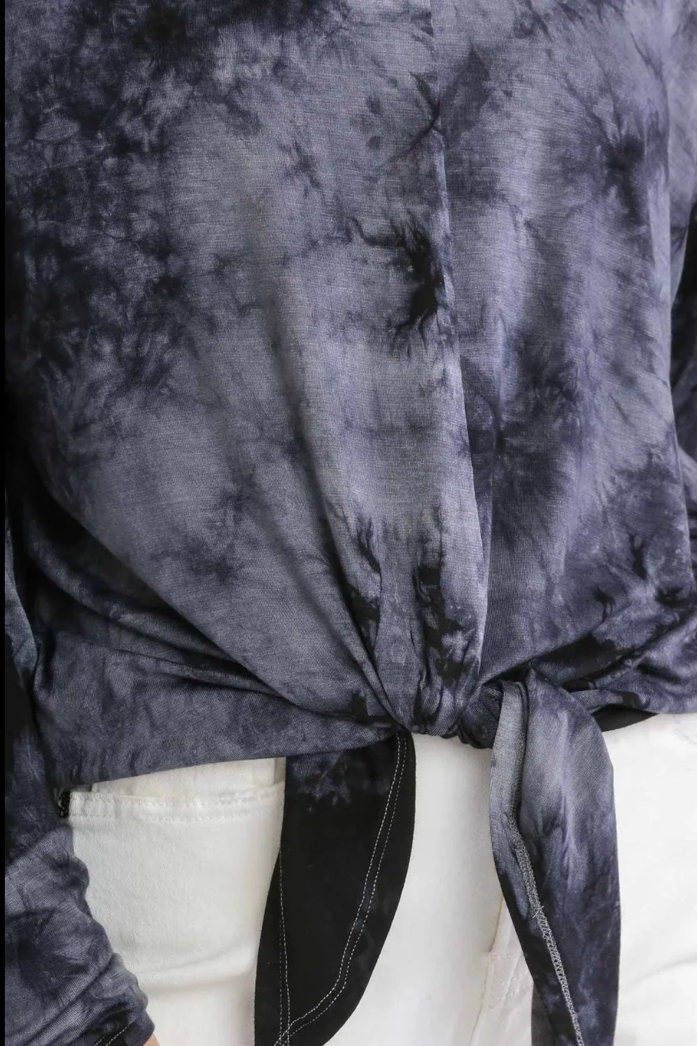 Umgee Full Size Tie Dye Lightweight Long Sleeve Top Plus Size sold by Charming Charlie product image thumbnail 3