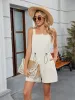 Drawstring Wide Strap Romper with Pockets sold by Charming Charlie