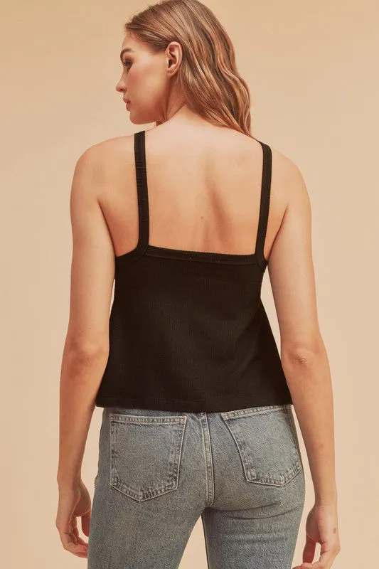 Aemi + Co Lightweight Ribbed Tank sold by Charming Charlie product image thumbnail 4