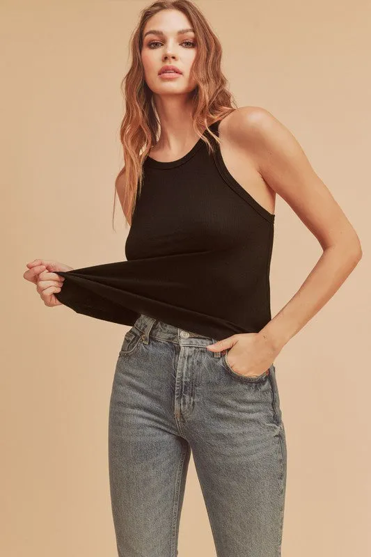 Aemi + Co Lightweight Ribbed Tank sold by Charming Charlie product image thumbnail 2