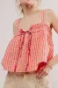Tied Front Textured Square Neck Cami sold by Charming Charlie