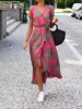 Printed Surplice Short Sleeve Dress sold by Charming Charlie