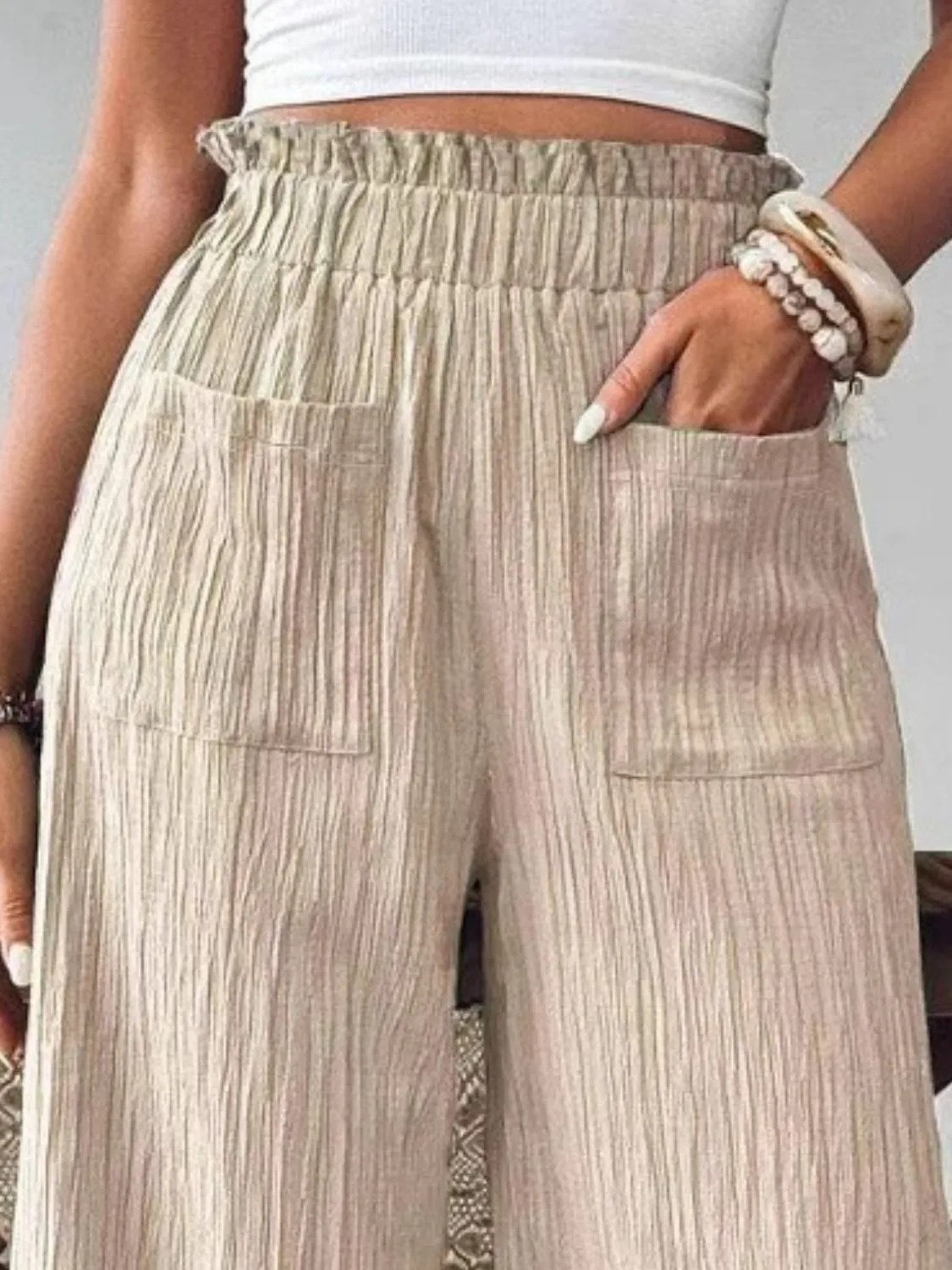High Waist Wide Leg Pants sold by Charming Charlie product image thumbnail 3