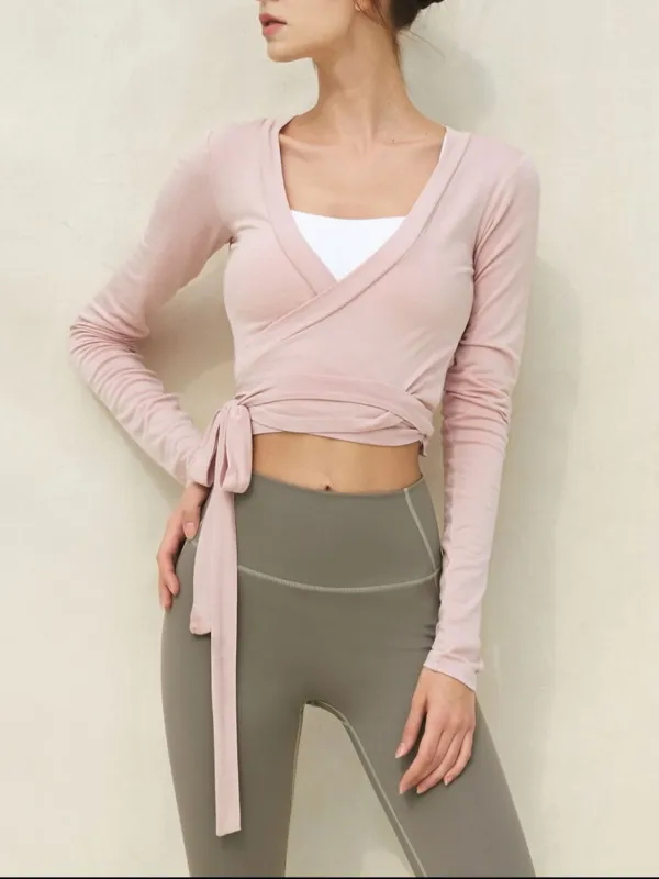 Tied Surplice Long Sleeve Top sold by Charming Charlie