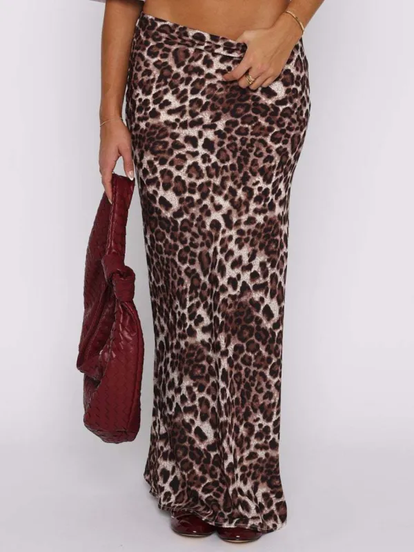 Leopard Maxi Skirt sold by Charming Charlie