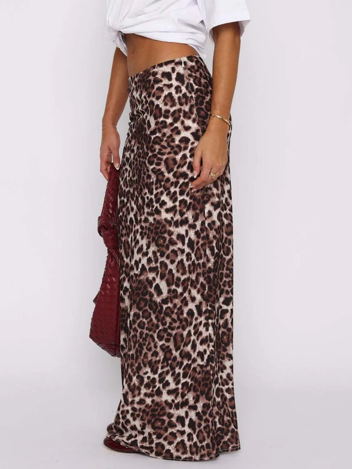 Leopard Maxi Skirt sold by Charming Charlie product image thumbnail 3