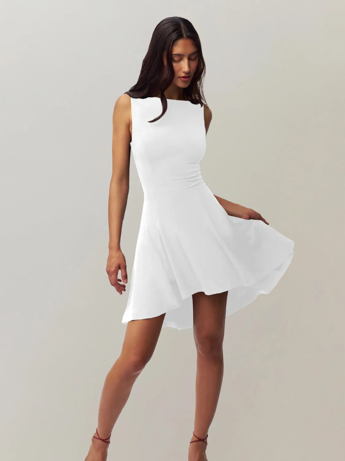 High-Low Round Neck Sleeveless Dress sold by Charming Charlie product image thumbnail 5