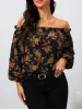 Printed Off-Shoulder Balloon Sleeve Blouse sold by Charming Charlie