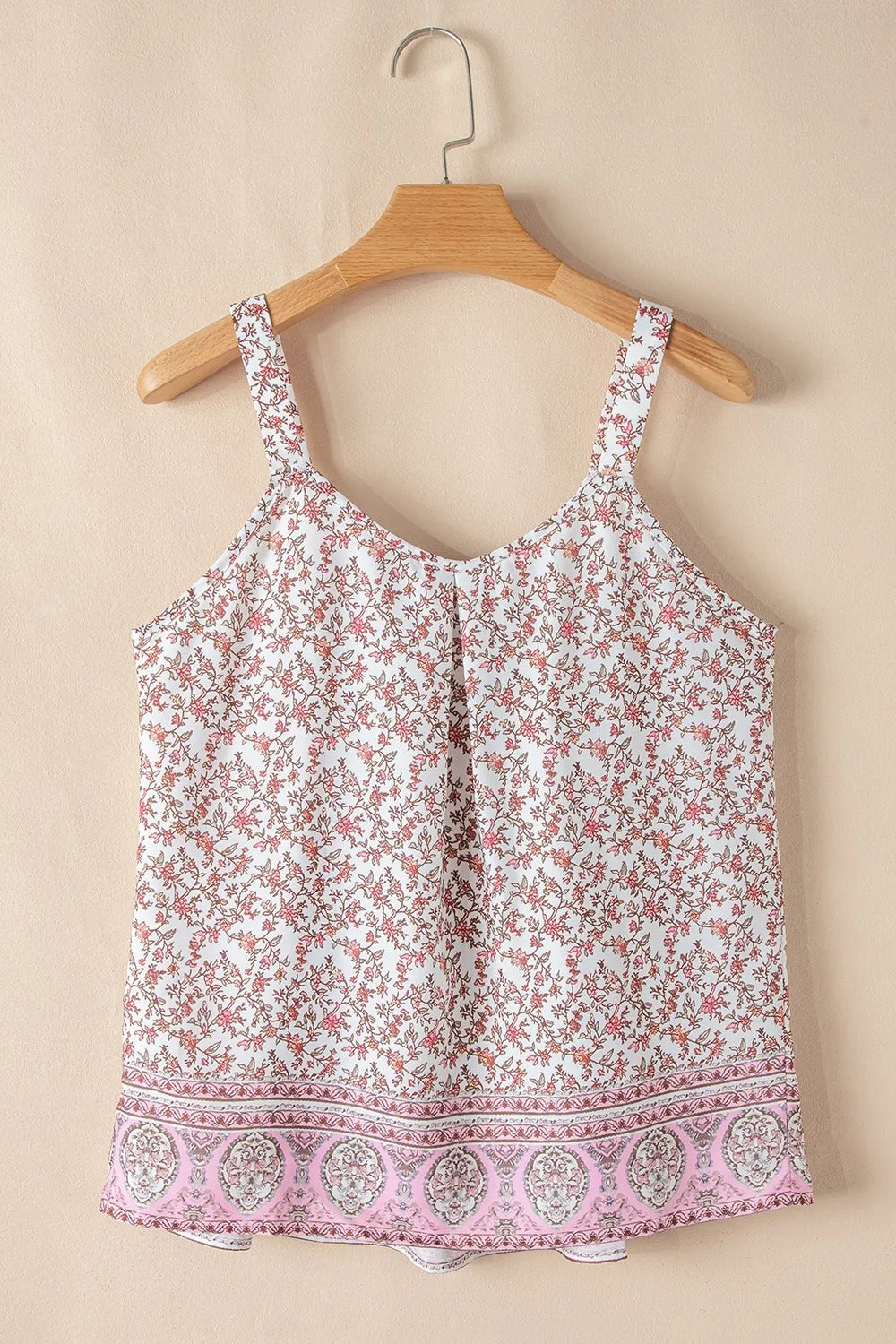Floral Pleated Detail Scoop Neck Tank sold by Charming Charlie product image thumbnail 5