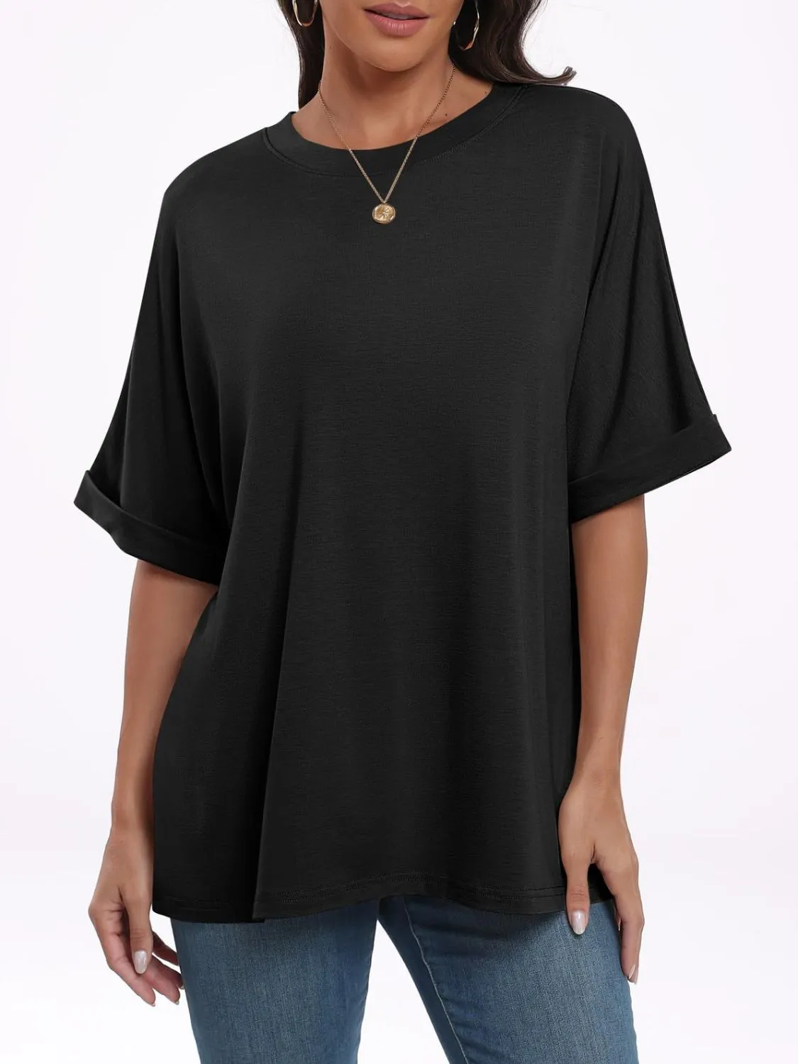 Round Neck Half Sleeve T-Shirt sold by Charming Charlie product image thumbnail 3
