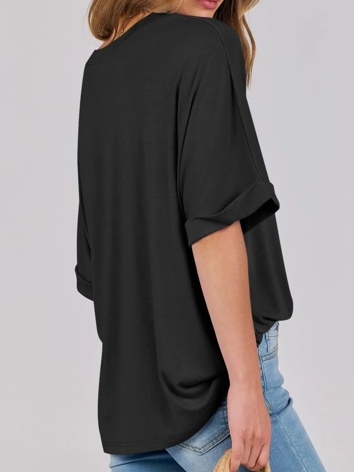 Round Neck Half Sleeve T-Shirt sold by Charming Charlie product image thumbnail 5