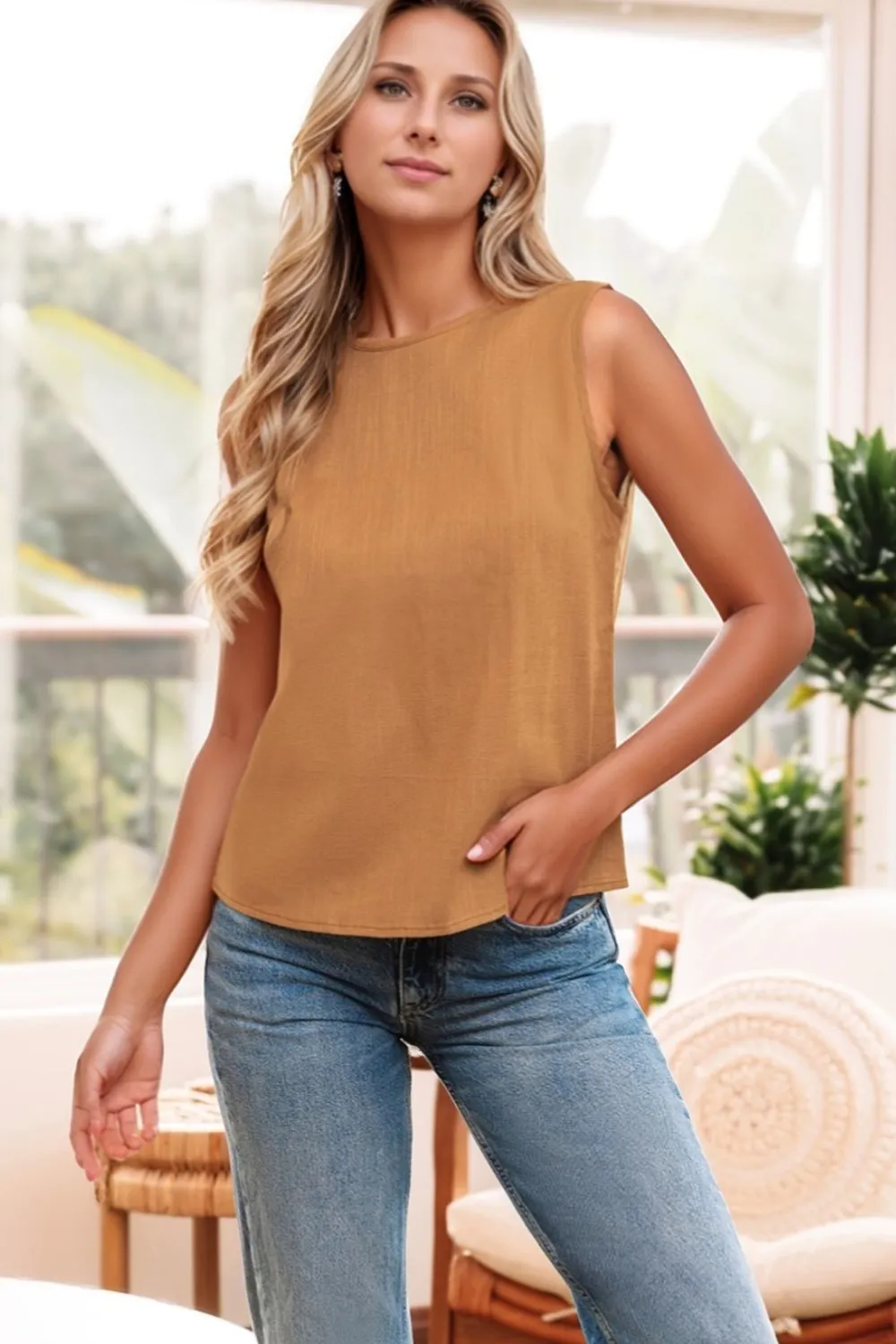 Bow Back Round Neck Tank sold by Charming Charlie product image thumbnail 2