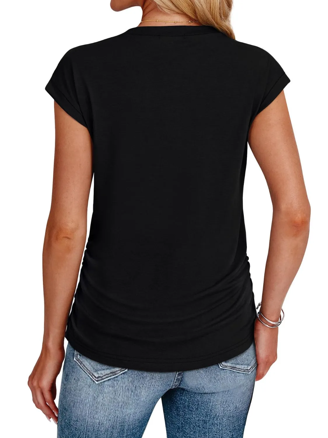 Round Neck Cap Sleeve T-Shirt sold by Charming Charlie product image thumbnail 2