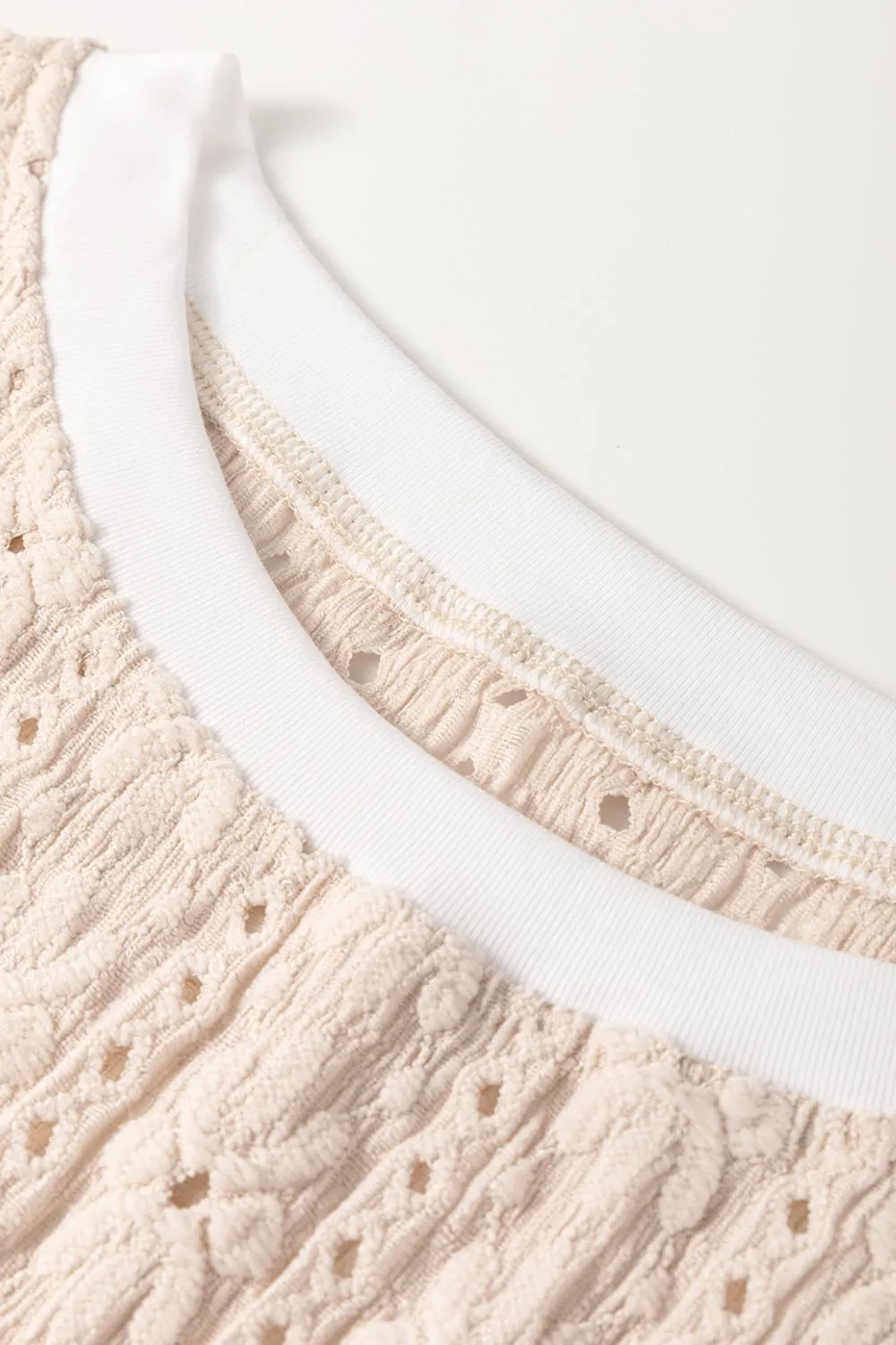 Floral Textured Crew Neck Sleeveless Top sold by Charming Charlie product image thumbnail 5