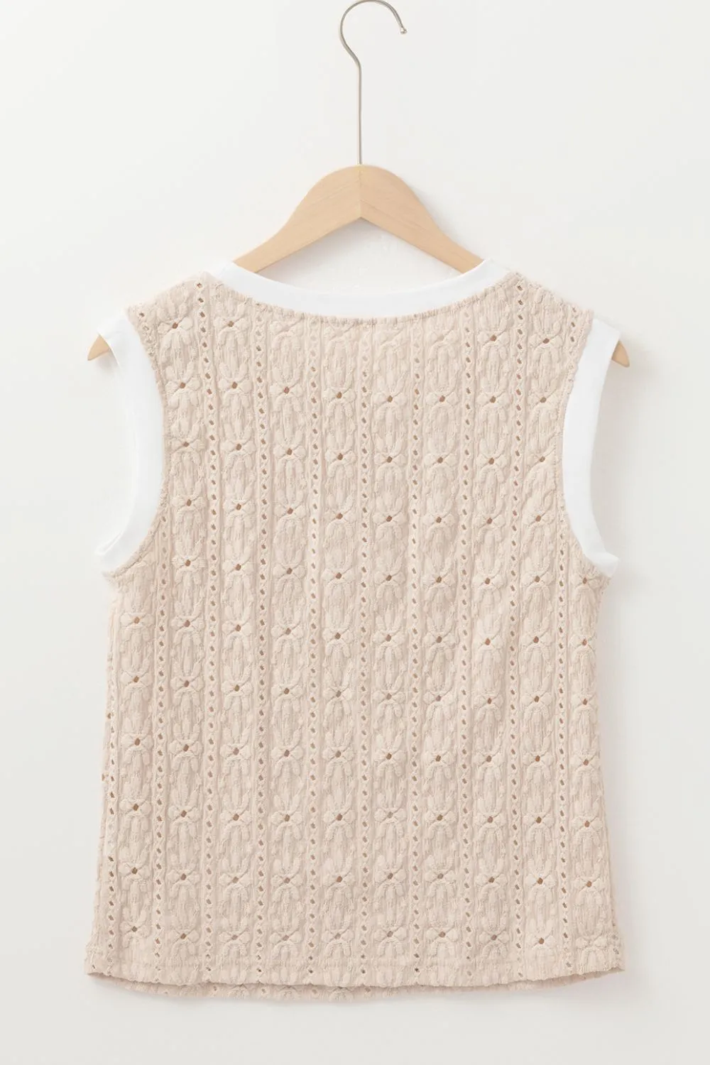 Floral Textured Crew Neck Sleeveless Top sold by Charming Charlie product image thumbnail 4