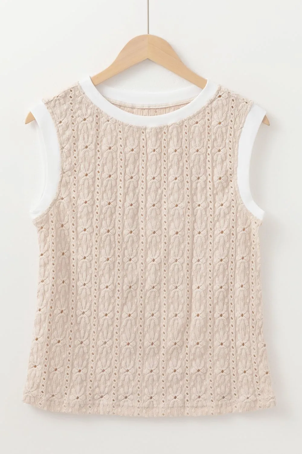 Floral Textured Crew Neck Sleeveless Top sold by Charming Charlie product image thumbnail 3