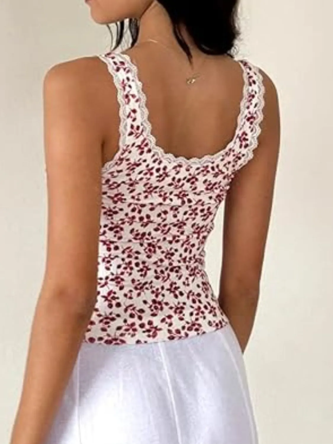 Lace Detail Scoop Neck Tank sold by Charming Charlie product image thumbnail 3