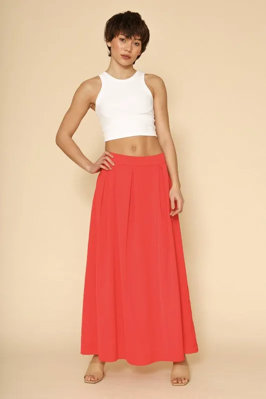 High Waist Pleated Skirt sold by Charming Charlie