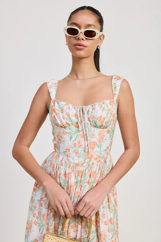 TIE FRONT MIDI BUSTIER DRESS sold by Charming Charlie product image thumbnail 3