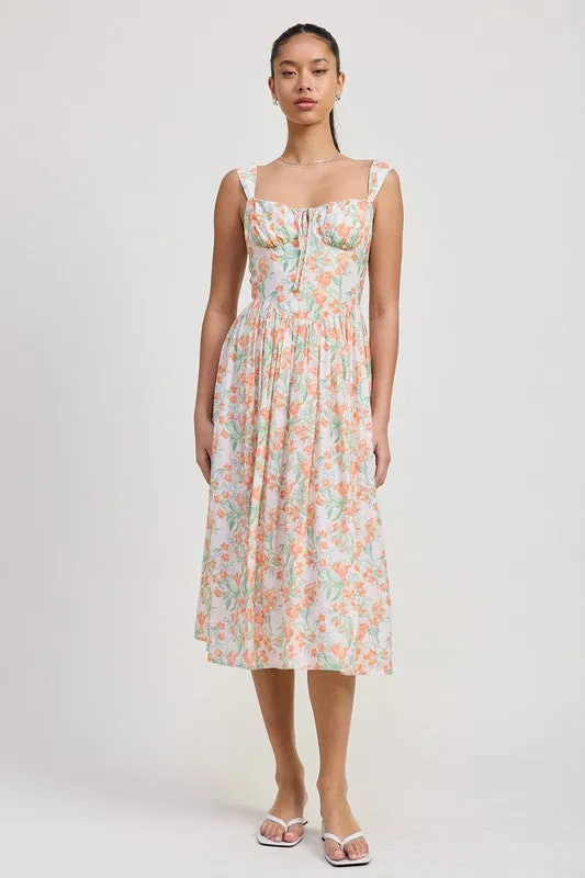 TIE FRONT MIDI BUSTIER DRESS sold by Charming Charlie product image thumbnail 4