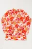 Floral Print Pearl Button Long Puff Sleeve Blouse sold by Charming Charlie