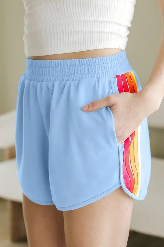 Color Block Elastic High Waist Active Shorts sold by Charming Charlie product image thumbnail 3