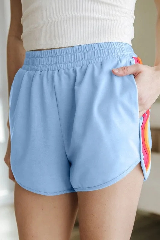 Color Block Elastic High Waist Active Shorts sold by Charming Charlie product image thumbnail 4