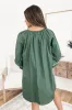 Tie Neck Boho Floral Puff Sleeve Shift Dress sold by Charming Charlie