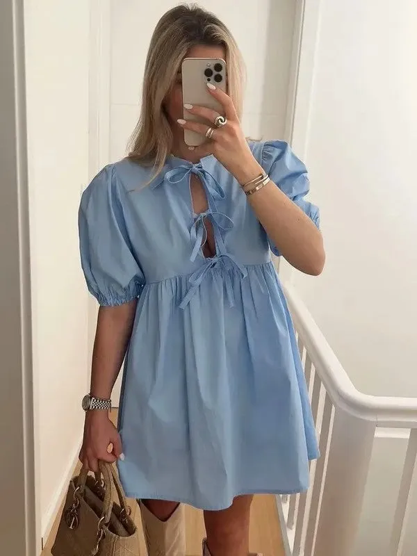 Leopard Bow Tie Front Dress sold by Charming Charlie product image thumbnail 3