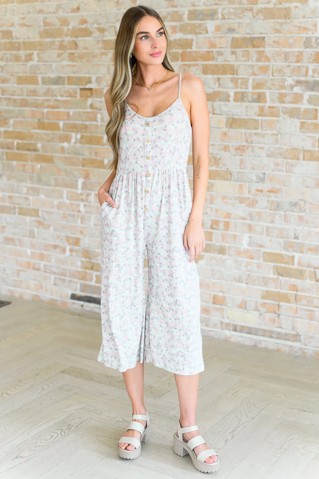 Lucky In Love Floral Jumpsuit sold by Charming Charlie product image thumbnail 2