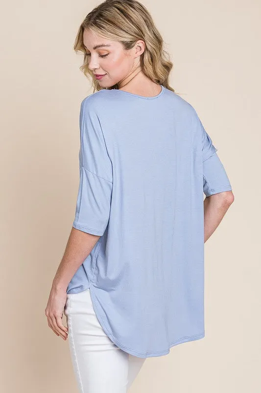 BOMBOM Round Neck Half Sleeve T-Shirt sold by Charming Charlie product image thumbnail 4