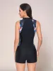 Printed Zip Front One-Piece Swimwear sold by Charming Charlie