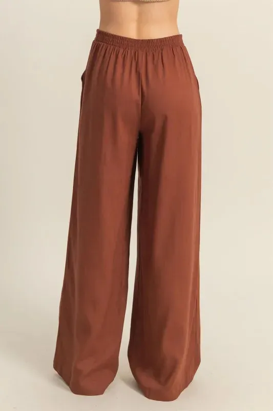HYFVE Elastic Waist Wide Leg Pants sold by Charming Charlie product image thumbnail 3