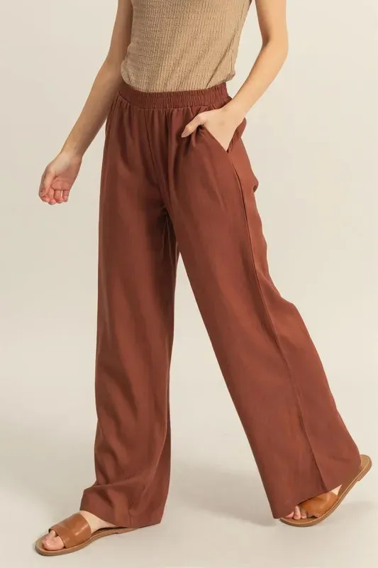 HYFVE Elastic Waist Wide Leg Pants sold by Charming Charlie product image thumbnail 2